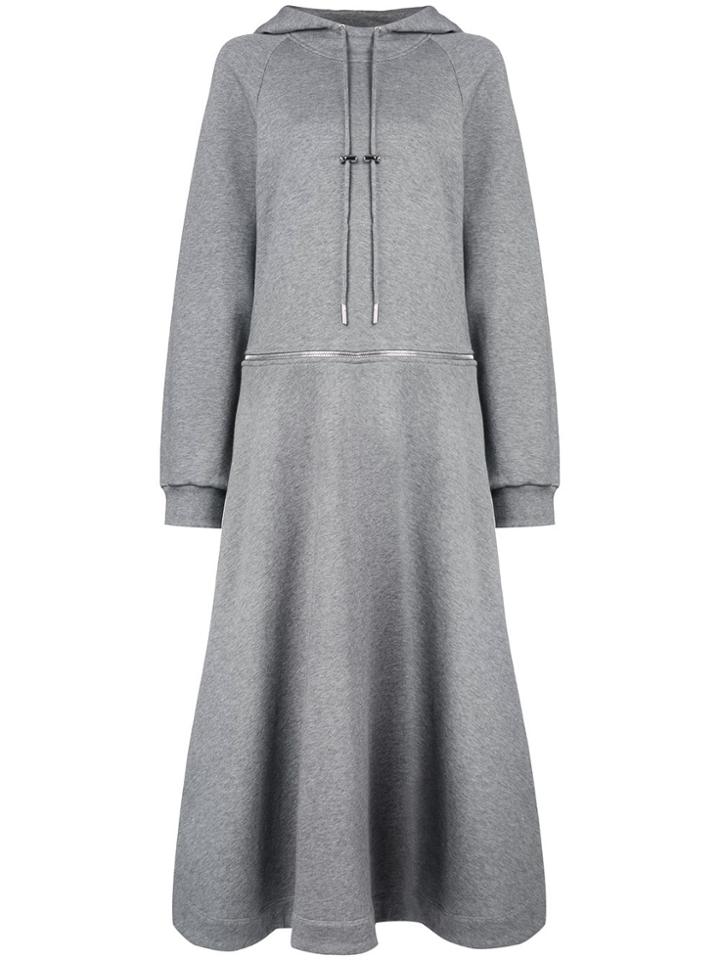 Cédric Charlier Hoodie Long Dress - Grey