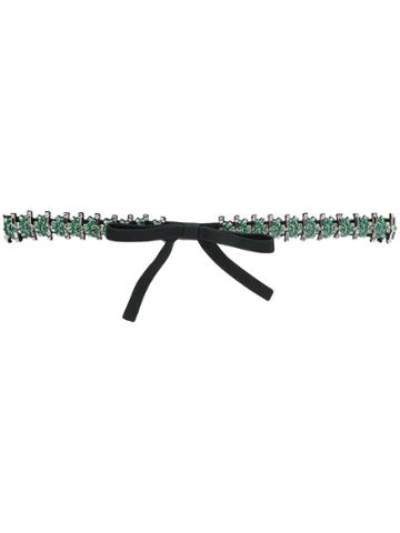 No21 Bejeweled Belt - Black