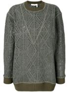 See By Chloé Pointelle Oversized Sweater - Green