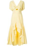 Jonathan Simkhai Off-shoulder Gingham Dress - Yellow