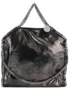 Stella Mccartney 'falabella' Metallic Tote, Women's, Black, Artificial Leather/metal (other)