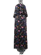 Osman Floral Print Maxi Dress - Black