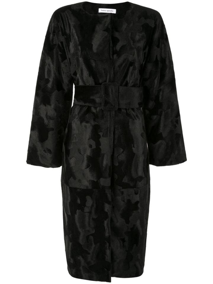 Bianca Spender Prague Fur Coat - Black
