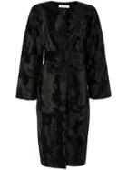 Bianca Spender Prague Fur Coat - Black