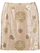 Prada Pre-owned '1990s Jacquard Mini Skirt - Neutrals