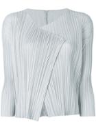 Pleats Please By Issey Miyake Pleated Front Lapels Jacket - Grey