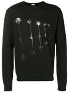 Saint Laurent Palm Print Sweatshirt - Black