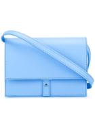 Pb 0110 Fold-over Top Crossbody Bag - Blue