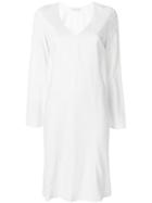 L'autre Chose V-neck Midi Dress - White