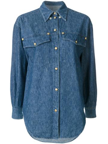 Versace Vintage Gianni Versace Denim Shirt - Blue