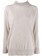 Fabiana Filippi Shimmery Neck Jumper - Neutrals