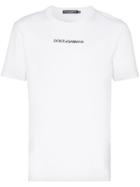 Dolce & Gabbana Logo Embroidered T-shirt - White