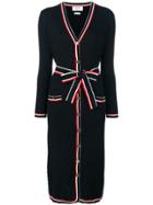 Thom Browne V-neck Tie Waist Cardigan - Blue