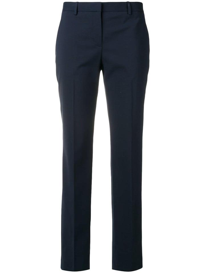 Theory Tailored Slim Cropped Trousers - Blue