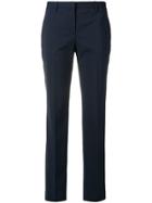 Theory Tailored Slim Cropped Trousers - Blue