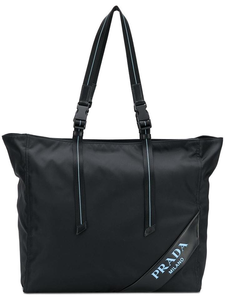 Prada Large Top Handle Tote - Black