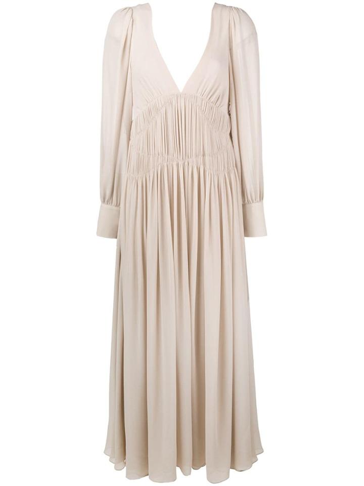 Stella Mccartney Long Flared Dress - Nude & Neutrals