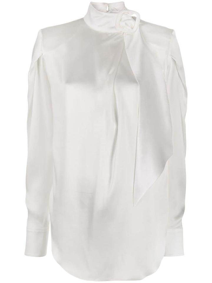 Matériel Tie Neckline Blouse - White