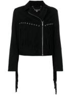 Twin-set Fringe Eyelet Jacket - Black