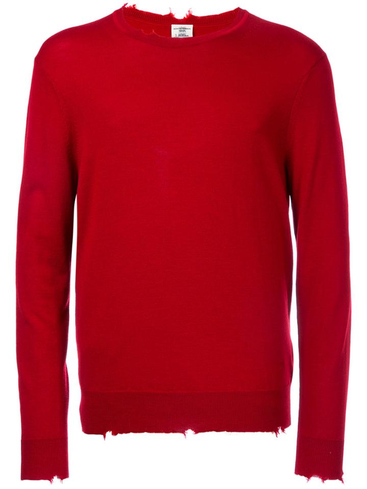 Kent & Curwen Distressed Jumper - Red