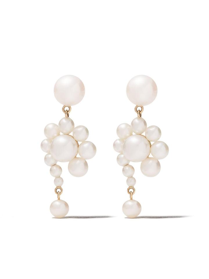 Sophie Bille Brahe 14kt Yellow Gold Escargot Perle Earrings