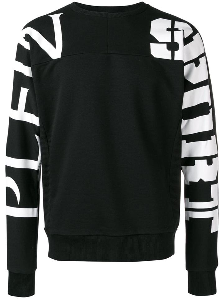 Plein Sport Paneled Logo Sweatshirt - Black