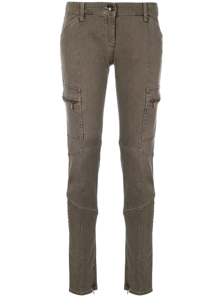 Armani Jeans - Cargo Skinny Jeans - Women - Cotton/spandex/elastane - 40, Brown, Cotton/spandex/elastane