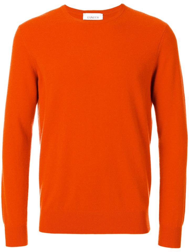 Laneus Crew Neck Jumper - Yellow & Orange