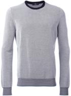 Fay Knitted Crew Neck Jumper - Blue