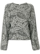 Emanuel Ungaro Pre-owned Leaves Pattern Knitted Blouse - Black