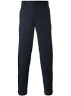 Lanvin Tailored Straight Fit Trousers, Men's, Size: 48, Blue, Cotton/wool