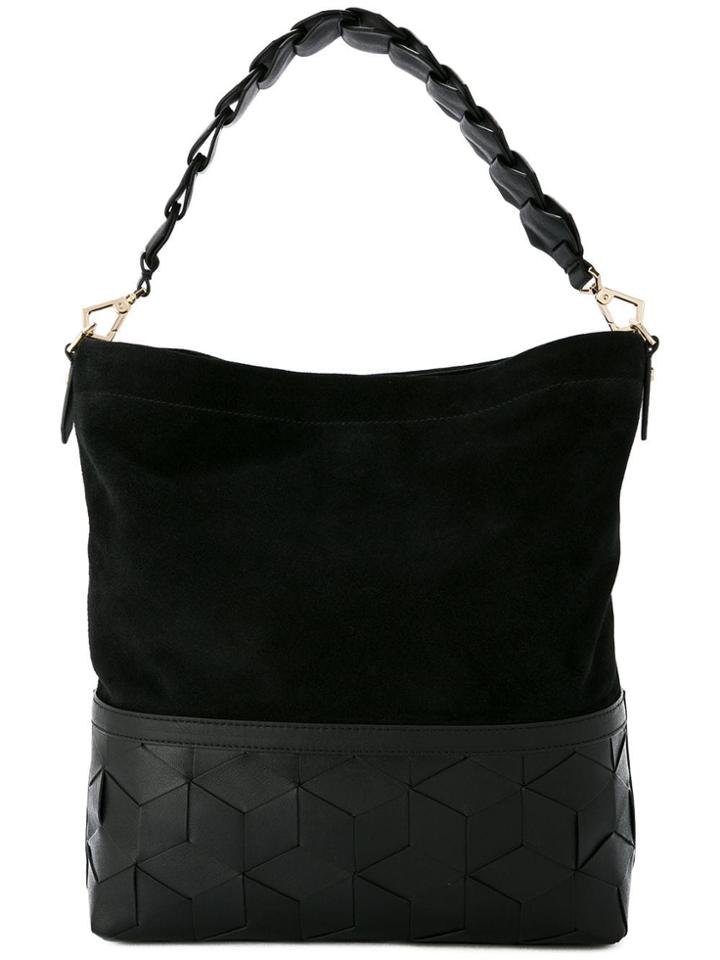 Welden Geometric Cut Shoulder Bag - Black
