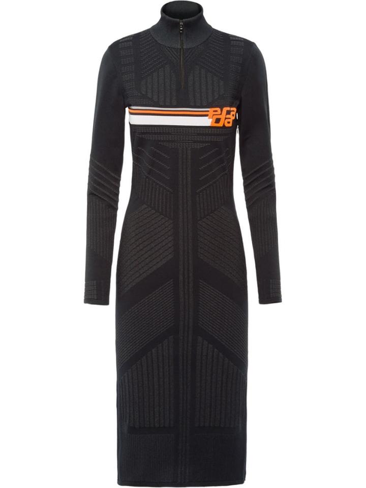 Prada Jacquard Tube Dress - Black