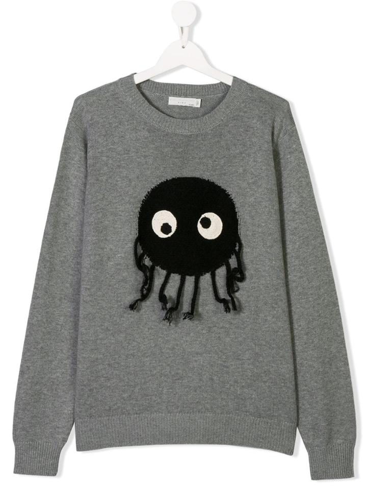 Stella Mccartney Kids Teen Googly Eye Jumper - Grey