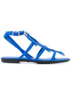 Tod's Fringed Multi-strap Sandals - Blue