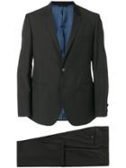 Tonello Micro Print Single Breasted Suit - Black