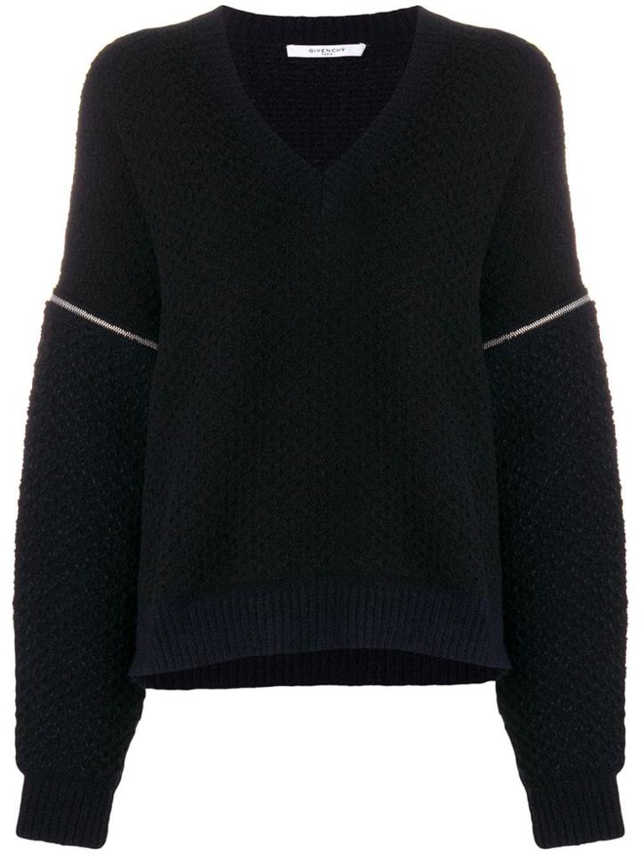 Givenchy Zip-detail Oversized Sweater - Black