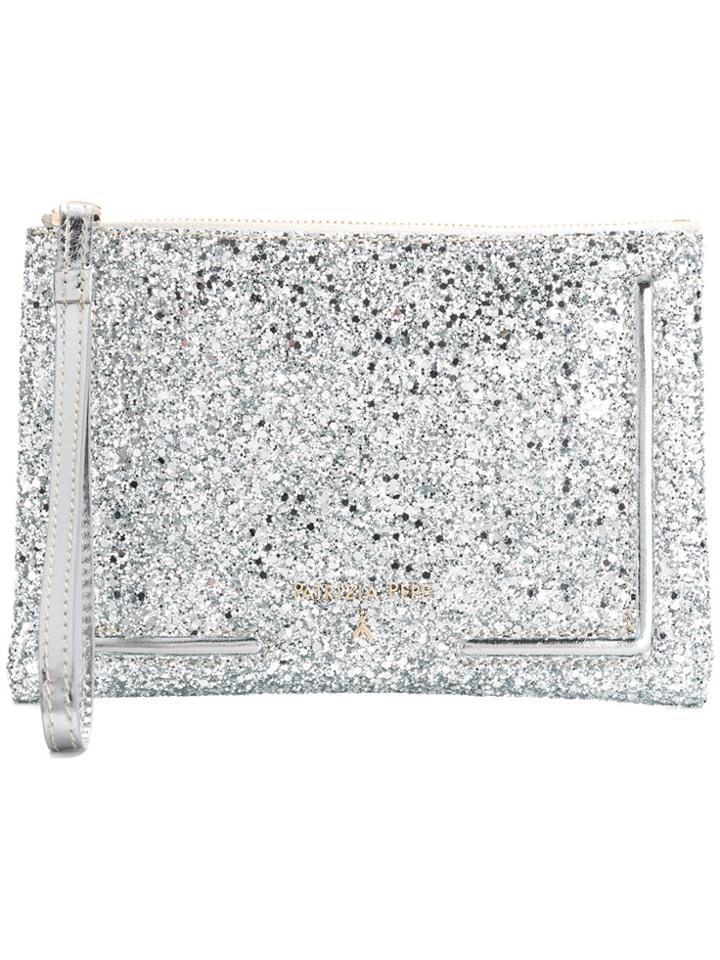 Patrizia Pepe Glitter Clutch - Metallic