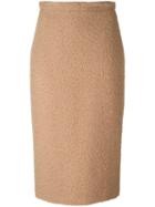 Max Mara 'osiride' Skirt, Women's, Size: 40, Nude/neutrals, Silk/spandex/elastane/acetate/alpaca