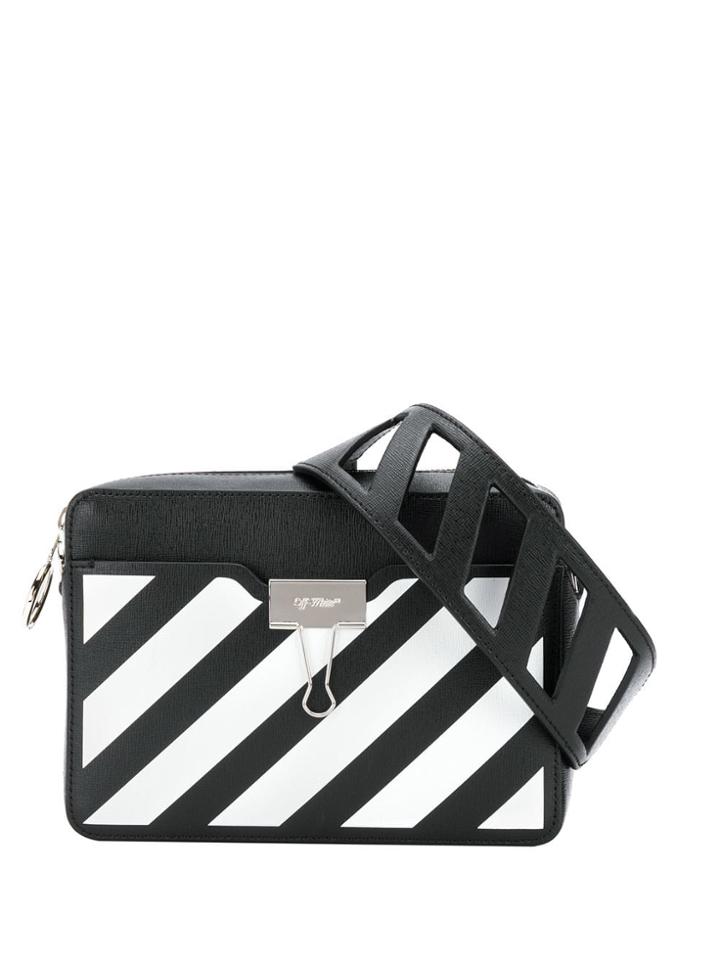 Off-white Diagonal Camera Belt Bag - Black