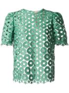 No21 Broderie Anglaise Top - Green