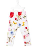 Monnalisa Floral Print Leggings, Girl's, Size: 9 Yrs, White