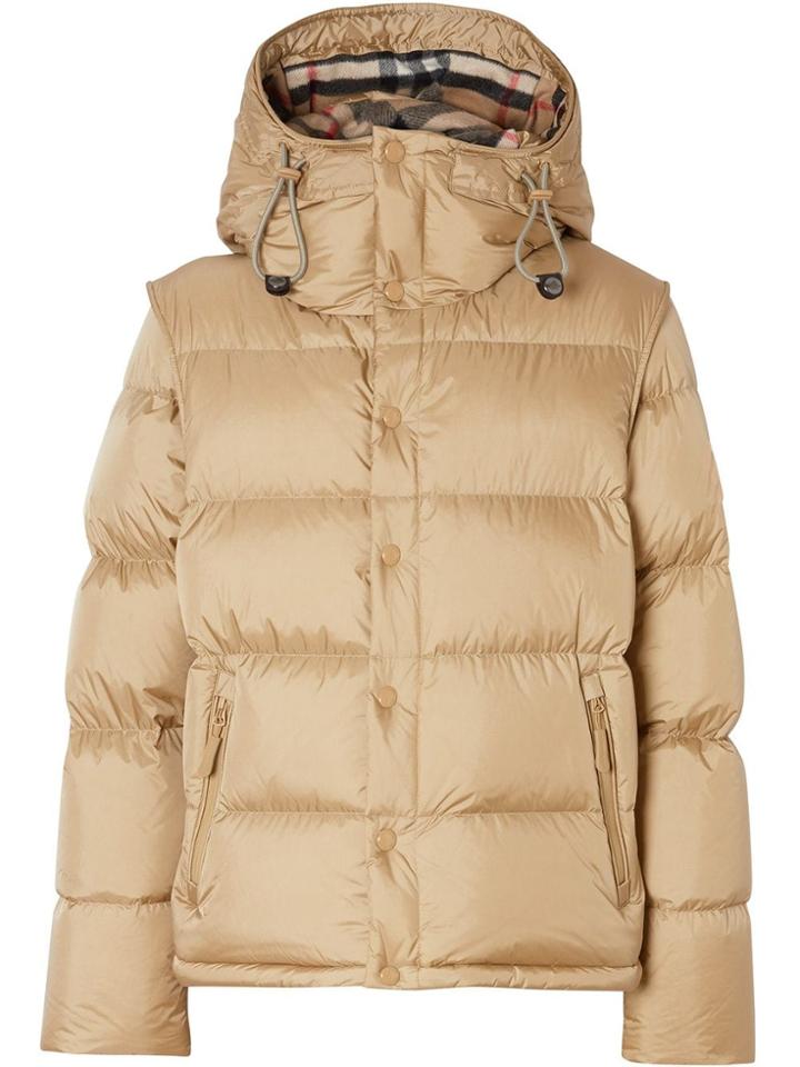 Burberry Detachable Sleeve Puffer Jacket - Neutrals