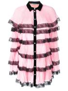 Philosophy Di Lorenzo Serafini Short Frilled Dress - Pink & Purple