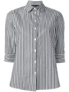 Federica Tosi Striped Poplin Shirt, Women's, Size: Medium, Black, Cotton