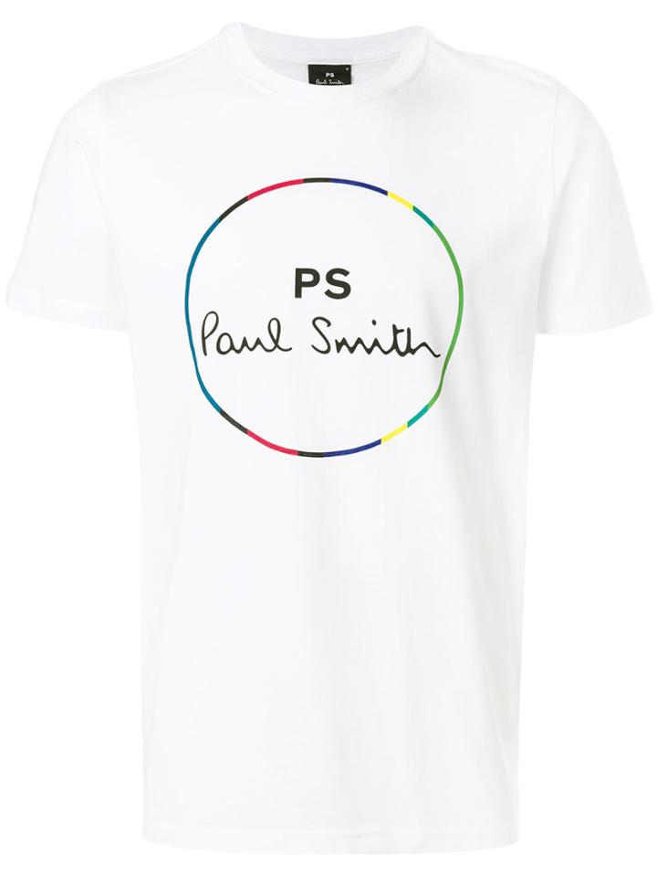 Ps By Paul Smith Crew Neck Logo T-shirt - White