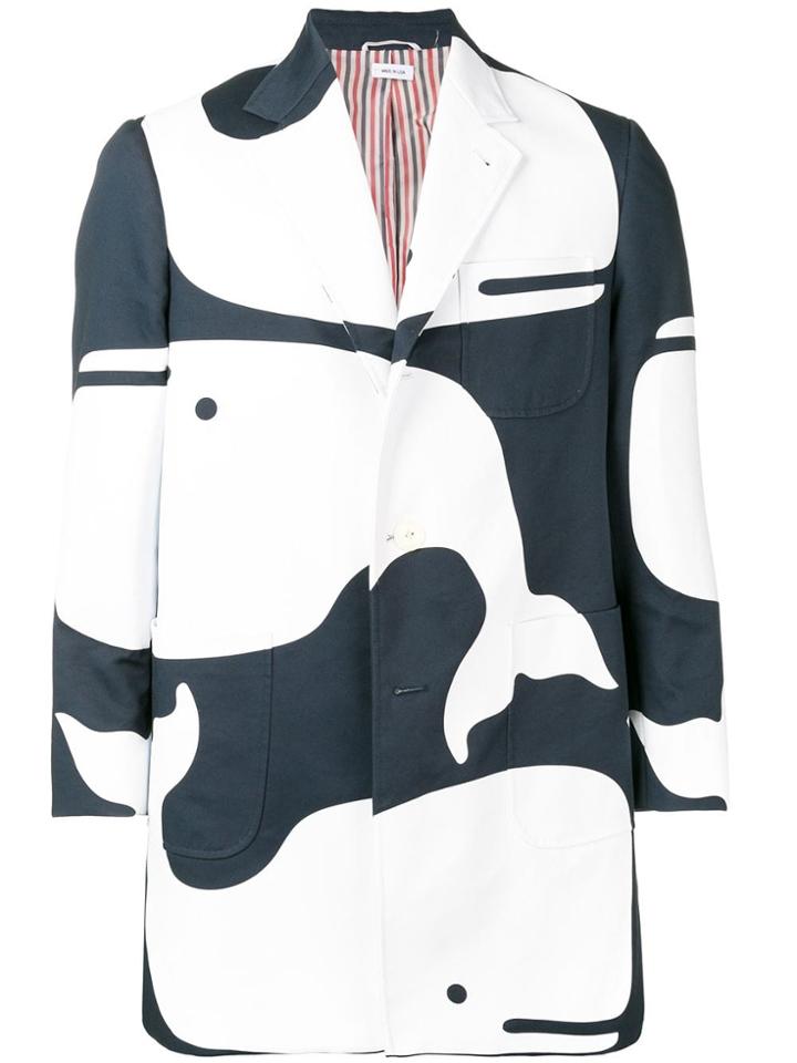 Thom Browne Whale Mackintosh Sack Overcoat - Blue