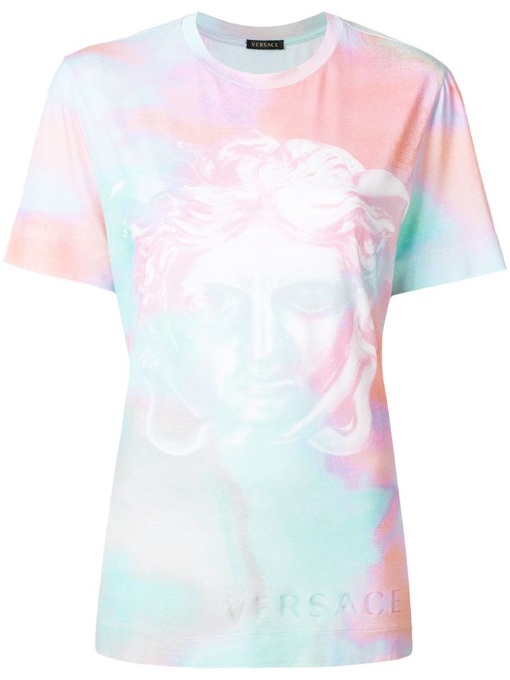 Versace Pastel Medusa Print T-shirt - Blue