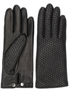 Agnelle Woven Detailed Gloves - Black