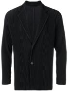 Homme Plissé Issey Miyake Pleated Single-breasted Blazer - Black
